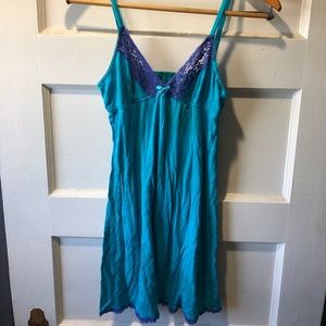 Honeydew babydoll sleep dress turquoise and blue